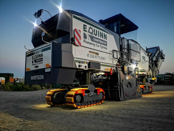 Wirtgen 210fi E Quinn Contracts Road Planer Hire, Road Sweeper Hire, Road Milling Machines, Road Brush Hire, Recycled Tarmac, Road Planing Machines Northern Ireland, Recycled Asphalt, Road Contractors, Planers, Pomeroy, Tyrone, Northern Ireland